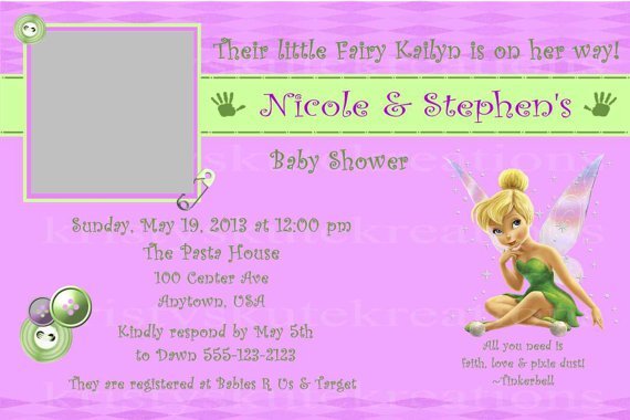 Tinkerbell Baby Shower Invitations