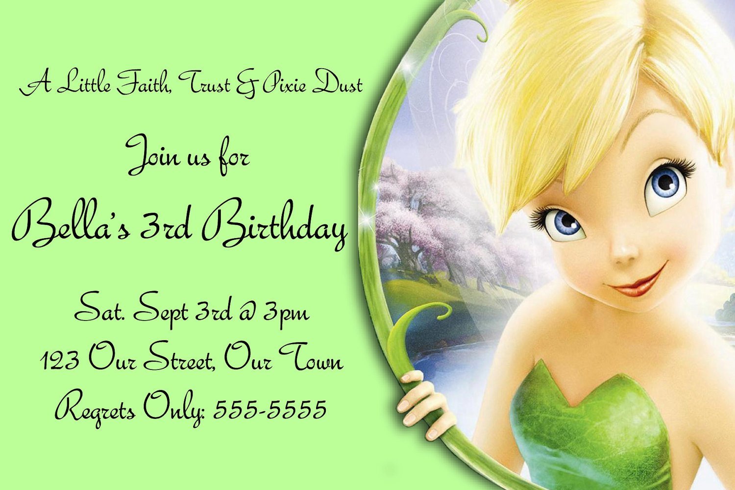 Tinkerbell Birthday Invitations Free Download