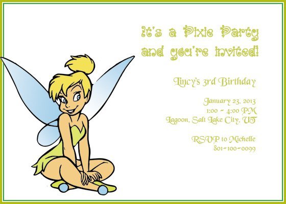 Tinkerbell Invitations Templates