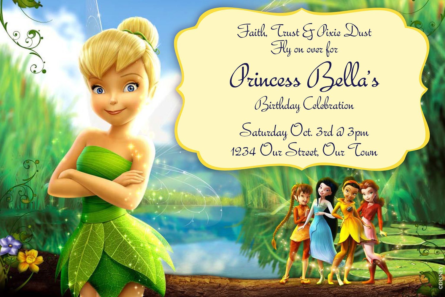 Tinkerbell Party Invitation Templates