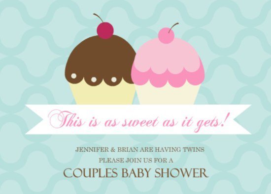 Twin Boy Girl Party Invitations
