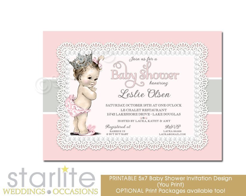 Vintage Baby Shower Invitations