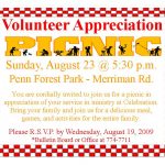 Volunteer Appreciation Dinner Invitation