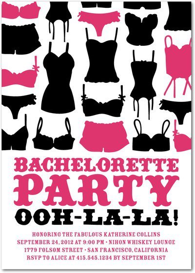 Wedding Bachelorette Invitations