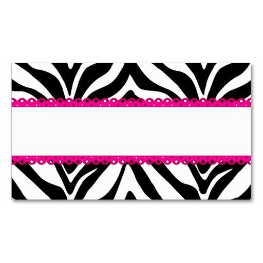 Zebra Print Business Cards Free