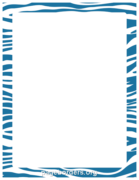 Zebra Print Clip Art Border