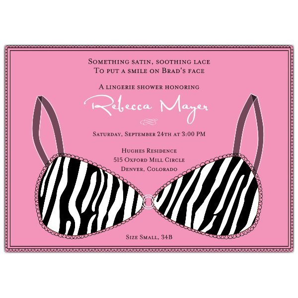 Zebra Print Invitations Blank