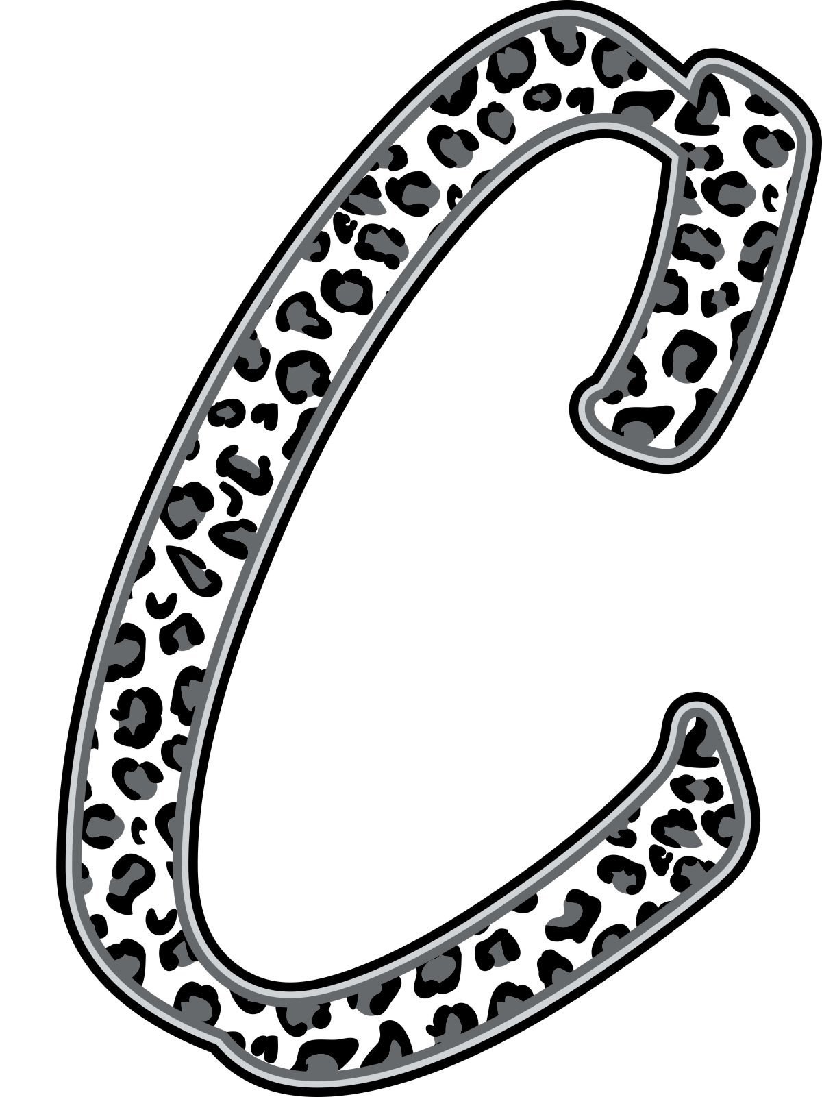Zebra Print Letter Coloring Pages