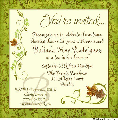 18 Birthday Invitations Wording