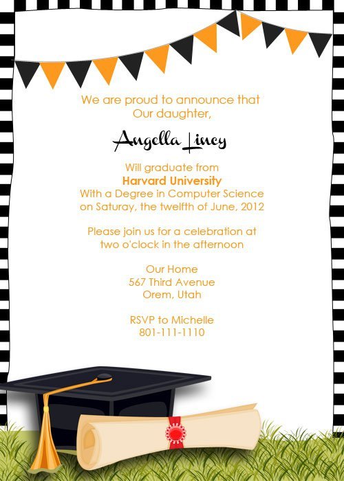 2014 Graduation Printable Invitation Templates