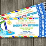2nd Birthday Invitation Templates Swimming