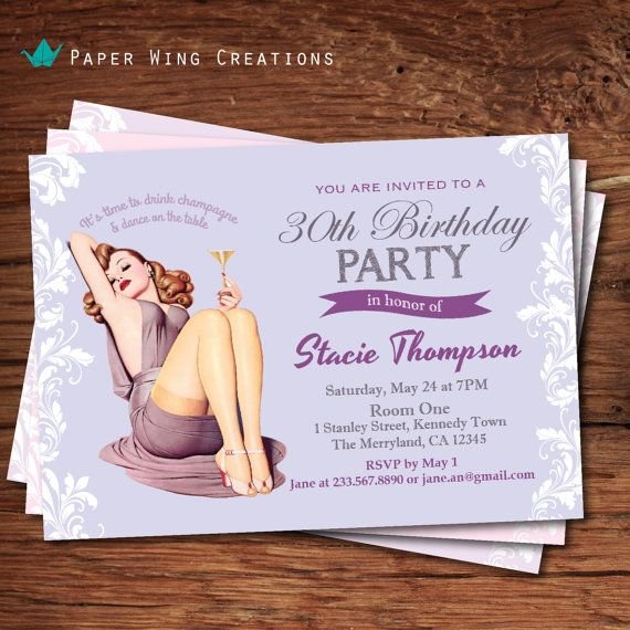 30th Birthday Invitation Woman