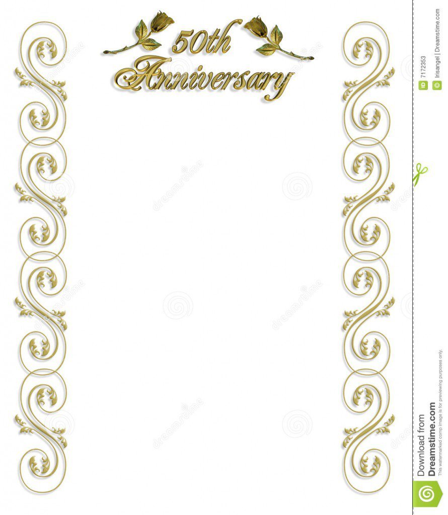 40th Wedding Anniversary Invitations Templates