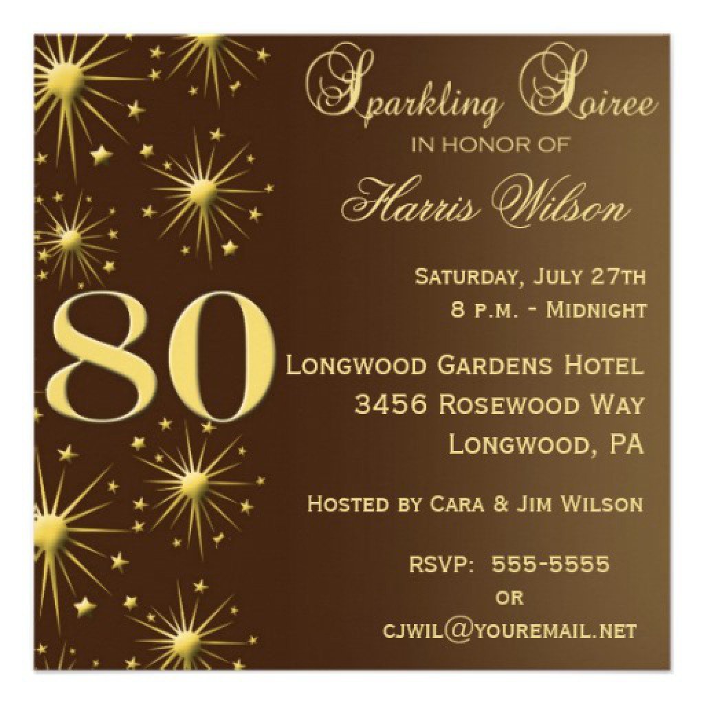 50 Surprise Birthday Party Invitations