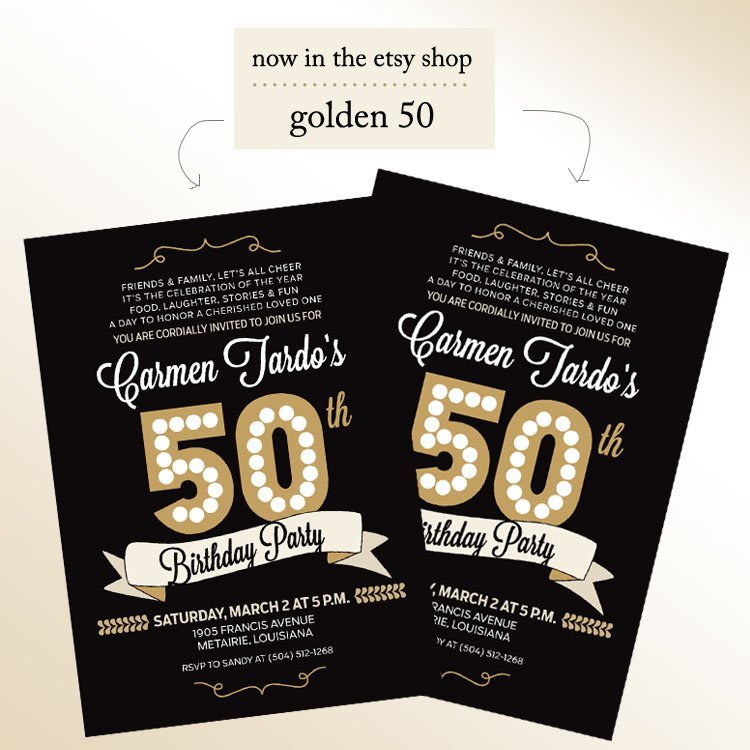50th Birthday Invitations For Her