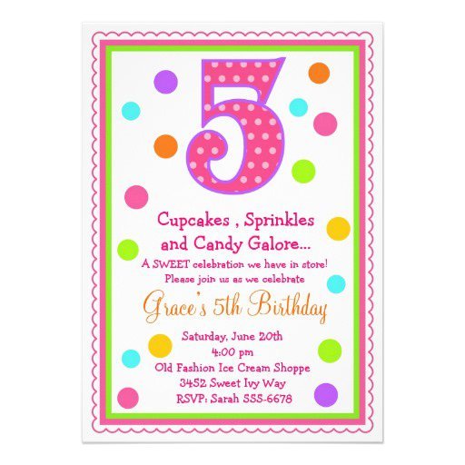 5th Birthday Invitation Ideas