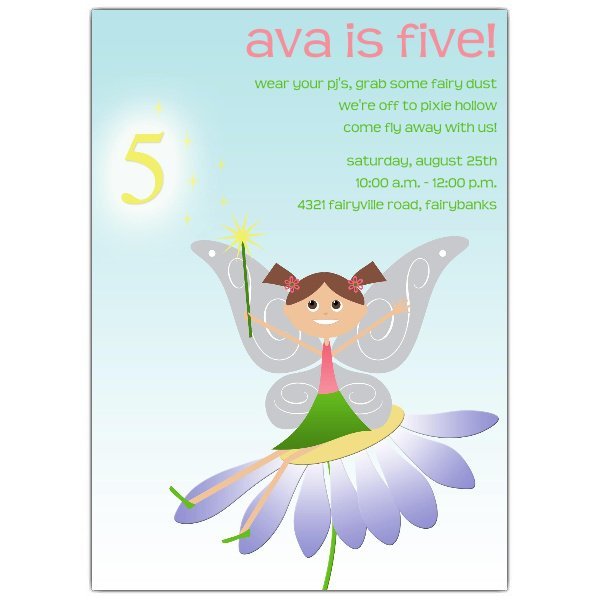 5th Birthday Invitation Wording For Girl