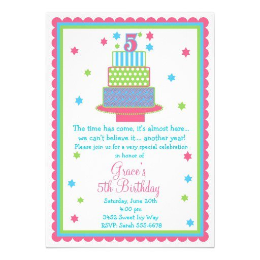 5th Birthday Party Invitations