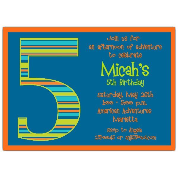 5th Birthday Party Invitations Wording