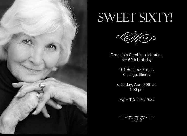 60 Birthday Invitation Wording Samples