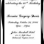 60 Birthday Invitation Wording Samples