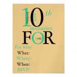 6 Birthday Party Invitations