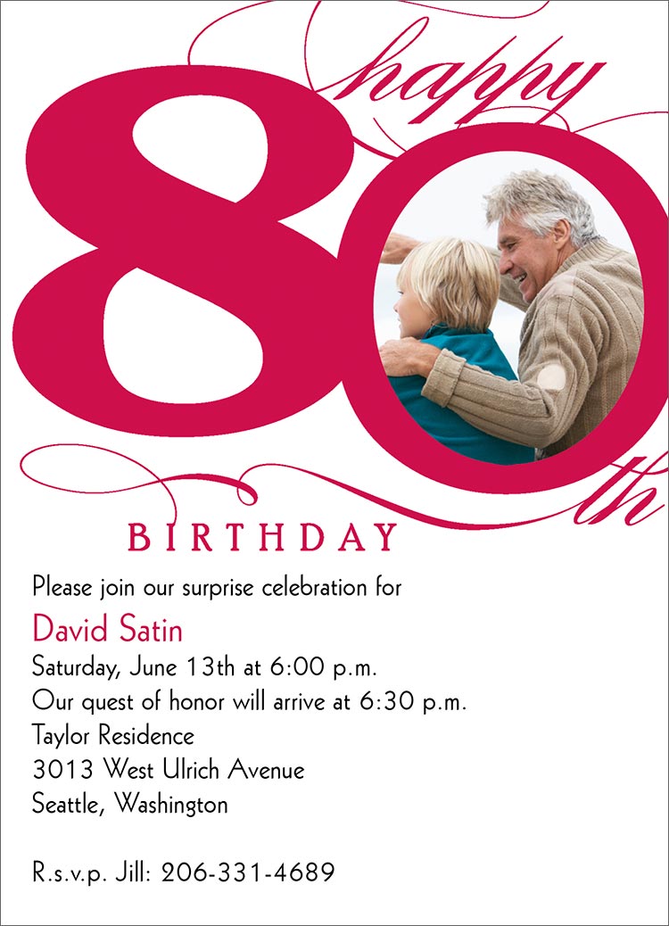 80th Birthday Invitation Wording Ideas