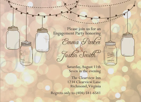 Actual Mason Jar Invitations