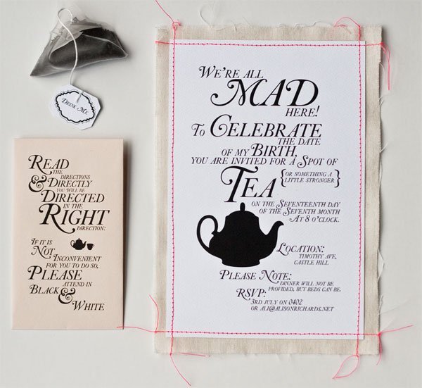 Alice In Wonderland Invitation Wording For A Tea Party