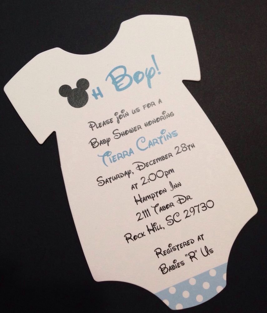 Baby Mickey Mouse Invitation Templates