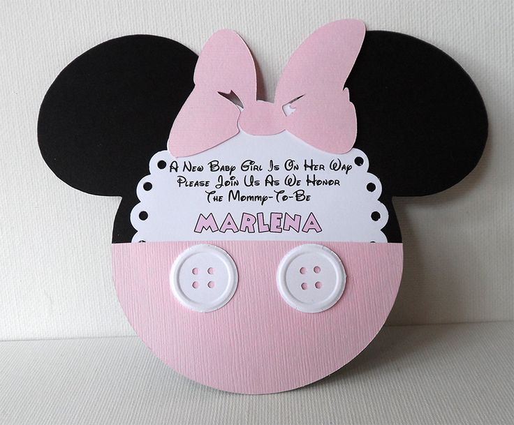 Baby Minnie Mouse Invitations Template