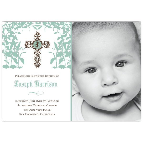Baptism Invitation Blank Templates For Boy