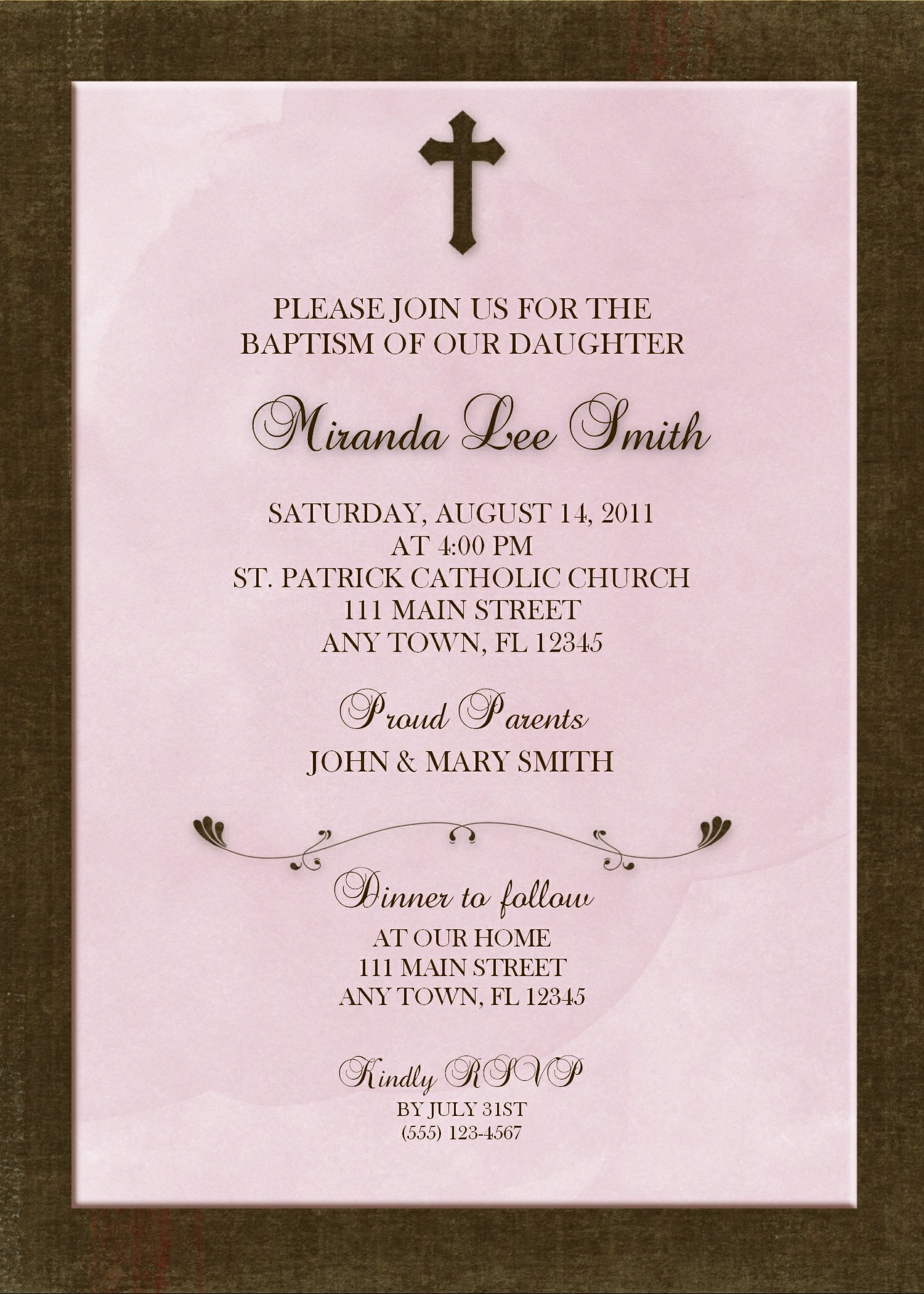 Baptism Invitation Ideas Pinterest