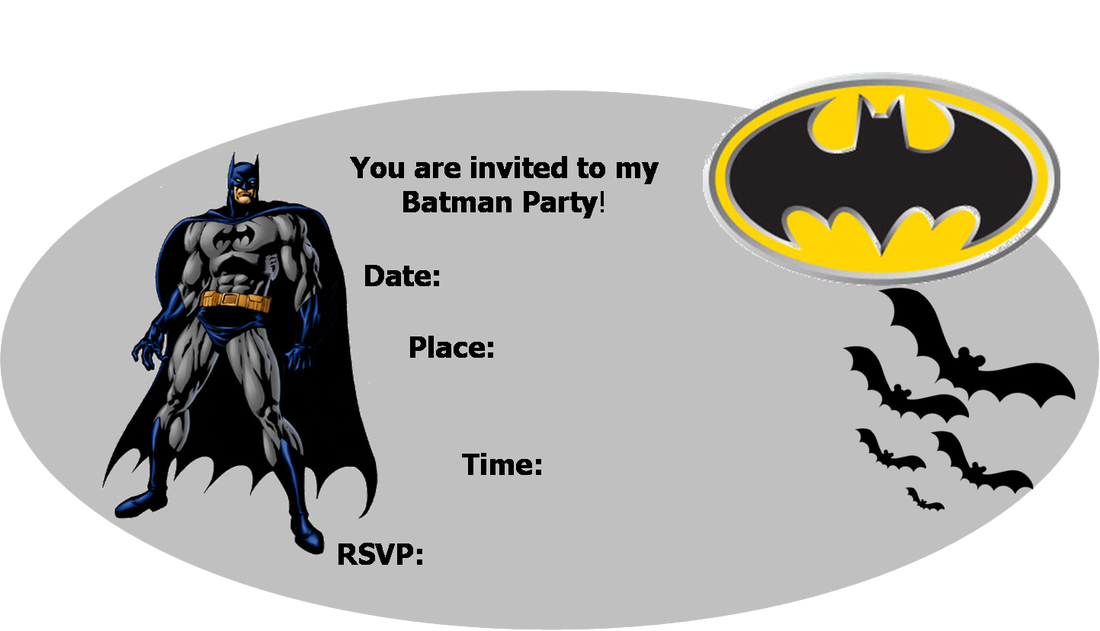 Batman Party Invitation Templates