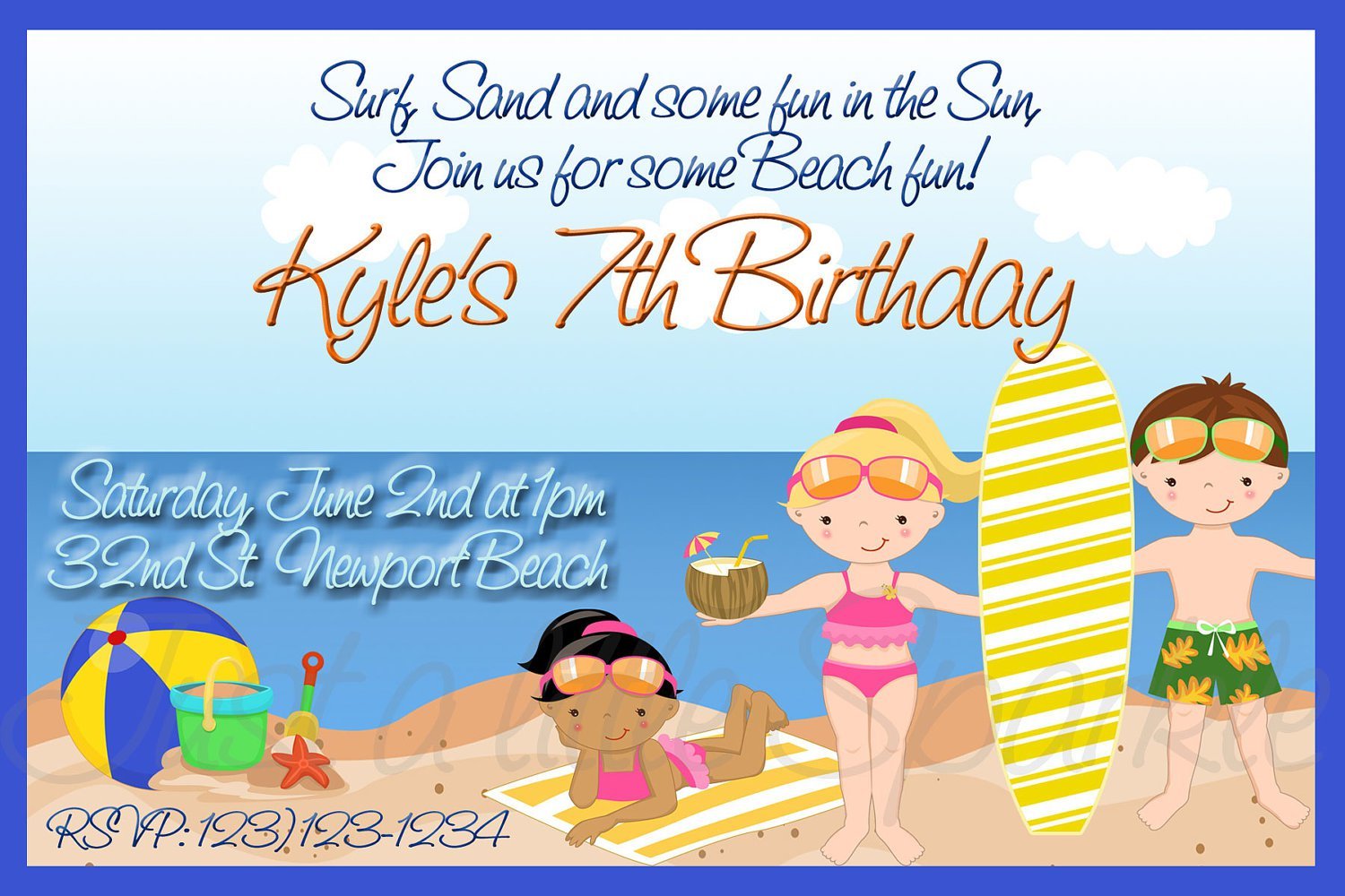 Beach Party Invitation Wording