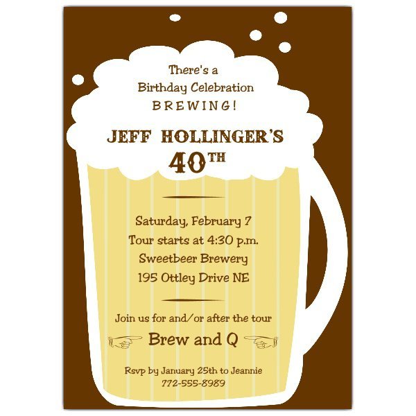 Beer 40th Invitation