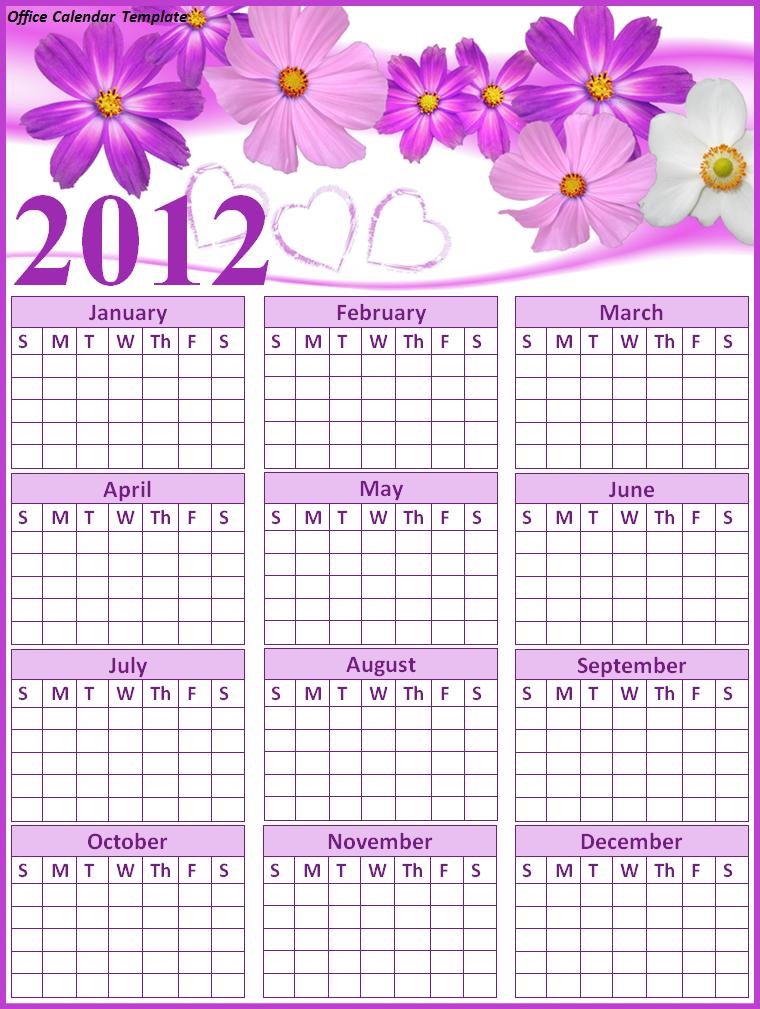 Birthday Calendar Templates Word