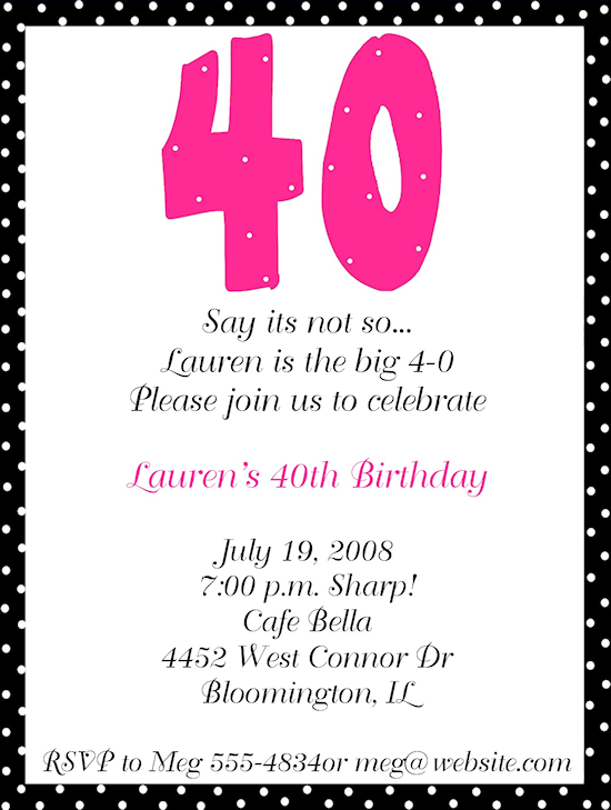 Birthday Invitation Ideas