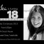 Black And White 18th Birthday Invitations For Girls
