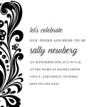 Black And White Invitations Templates