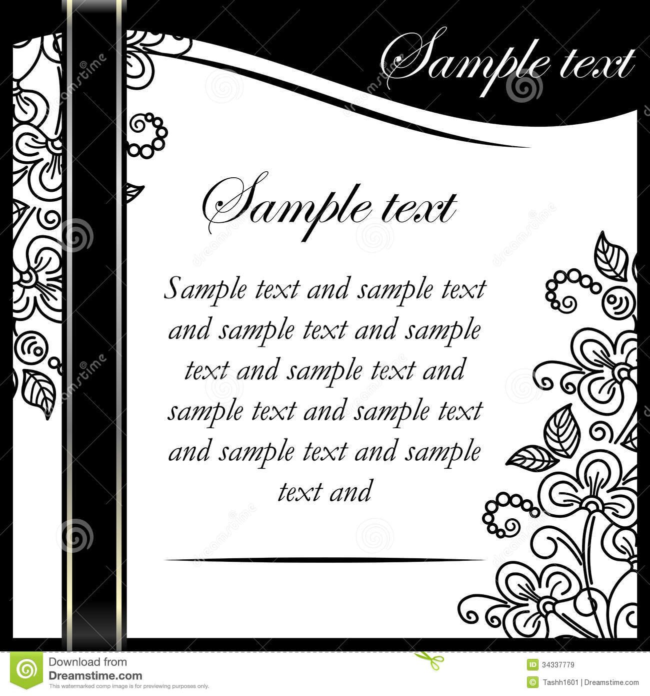 Black And White Party Invitations Templates