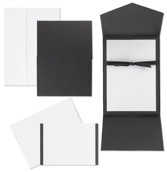 Black And White Pocket Invitation Kit