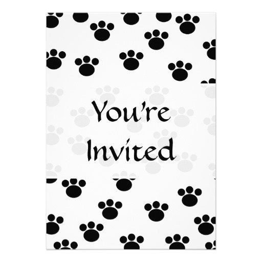 Black And White Print Invitations