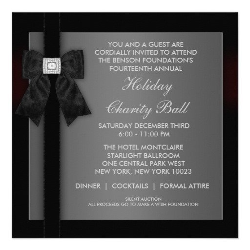 Black Tie Event Invitations Invitation Design Blog