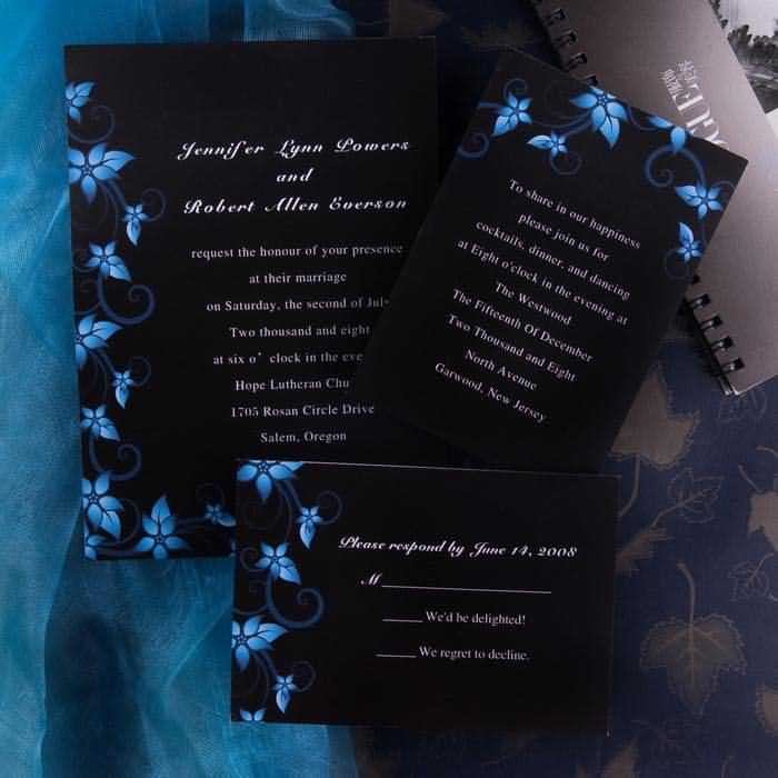 Black Wedding Invitations
