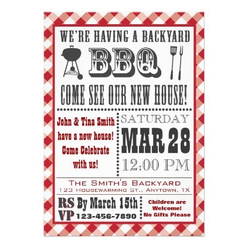 Blank Housewarming Invitations