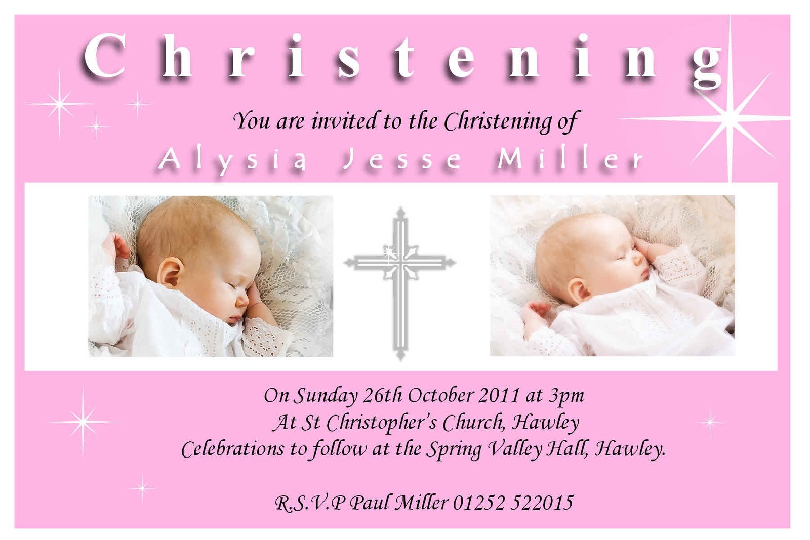 Blank Invitation Templates For Christening