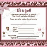 Princess Baby Shower Blank Invitations