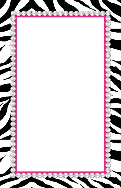 Blank Zebra Print Invitations