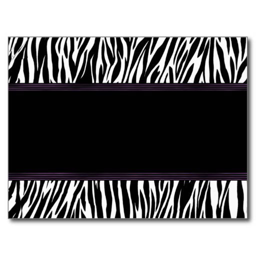 Blank Zebra Stripe Invitations